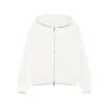 Calvin Klein Ribbed Finish Hooded Zip-up Sweater