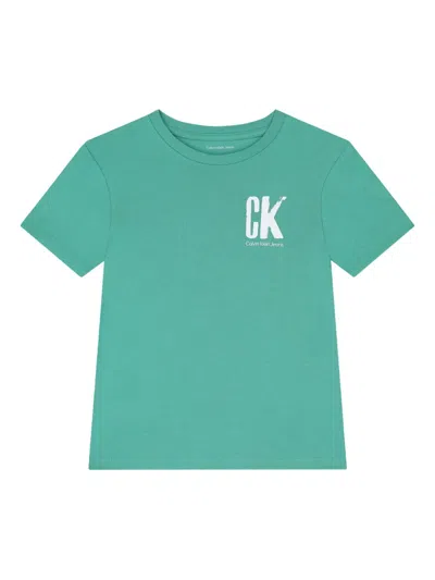 Calvin Klein Cotton T-shirt In Green