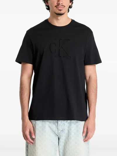 Calvin Klein Cotton T-shirt In Black