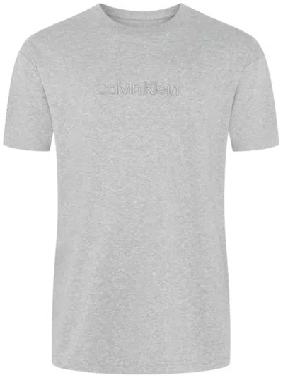 Calvin Klein Cotton T-shirt In Gray