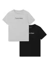 Calvin Klein Kids 2 Pack T-shirt Set In Black