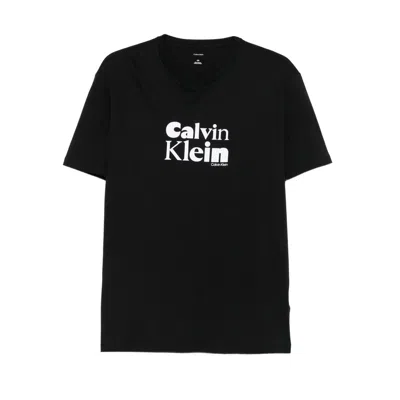 Calvin Klein Cotton T Shirts In Black