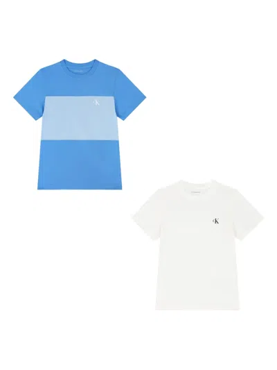 Calvin Klein Cotton T-shirts (pack Of Two) In Blue