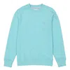 Calvin Klein Cotton Terry Badge Sweatshirt In Blue