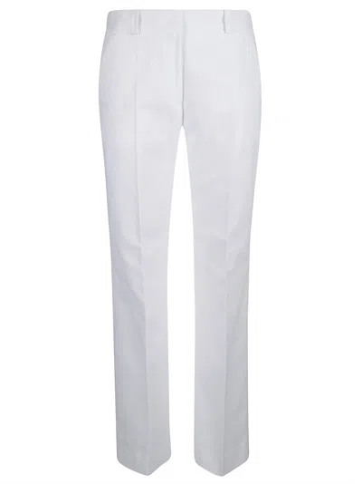 Calvin Klein Cotton Twill Relax Bootcut Trousers In Bright White