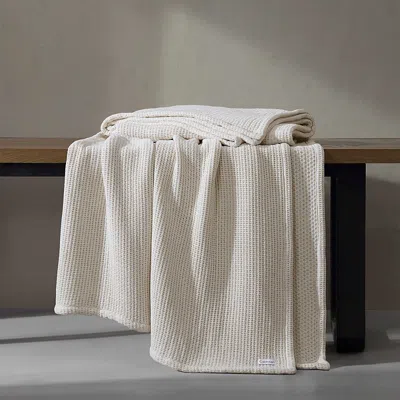 Calvin Klein Cotton Weave Ring Spun Blanket, King In Off White
