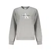 Calvin Klein Gray Cotton Sweater In Green