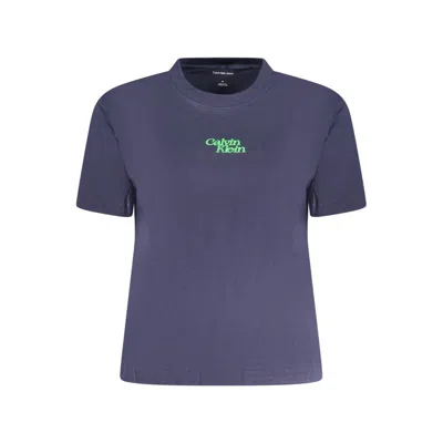 Calvin Klein Cotton Women Women's T-shirt In Blue
