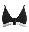 Calvin Klein Cotton-blend Icon Recovery Bra In Black