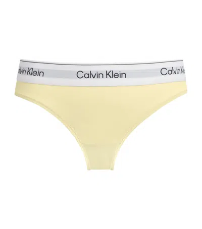 Calvin Klein Cotton-modal Icon Brazilian Briefs In Neutral