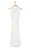 Calvin Klein Cowl Neck Sleeveless Pleated A-line Dress