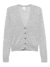 Calvin Klein Refined Regular Cardigan V-neck In Grey