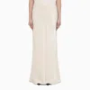 CALVIN KLEIN CREAM LONG SKIRT IN VISCOSE BLEND