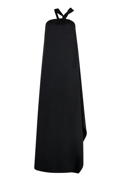 Calvin Klein Crepe-cady Dress In Black