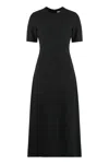 Calvin Klein Ribbed Texture Knee-length Fitted Silhouette Dress