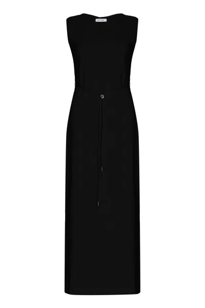 Calvin Klein Crepe Dress In Black