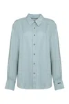 Calvin Klein Long Sleeve Shirt In Blue