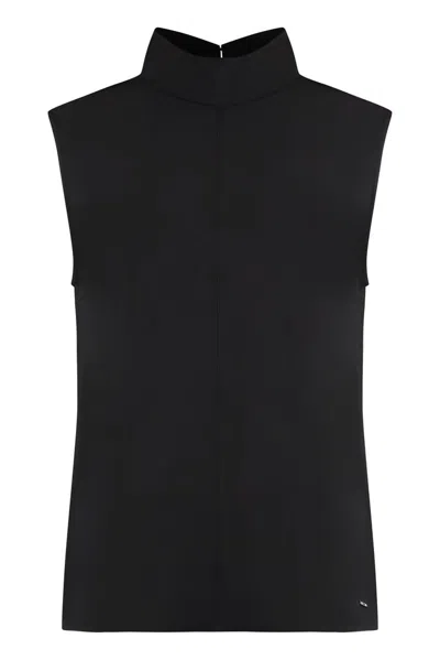 Calvin Klein Crepe Blouse In Black