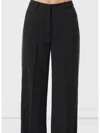 Calvin Klein Crepe Tippimg Wide Trousers In Nero