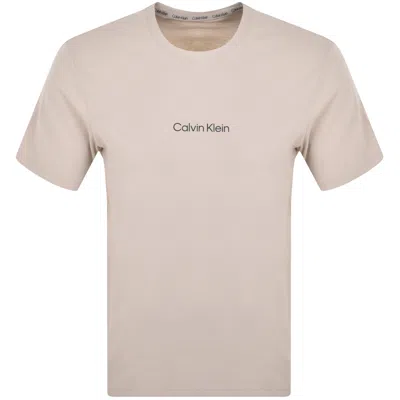 Calvin Klein Crew Neck Lounge T Shirt Beige