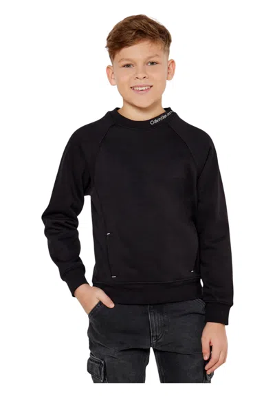 Calvin Klein Kids' Crew Neck Sweatshirt Baby Unisex  In Black