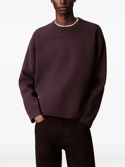 Calvin Klein Crew-neck Sweatshirt In Purple