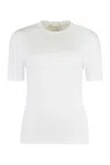 Calvin Klein Ribbed-knit T-shirt In White