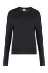 Calvin Klein Crew-neck Viscose Sweater In Black