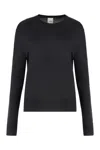 Calvin Klein Crew-neck Viscose Sweater In Blue