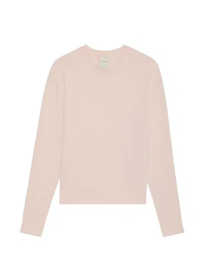 Calvin Klein Crew-neck Long-sleeve Sweater In Pink