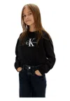 Calvin Klein Crewneck Sweatshirt Bambina  In Black