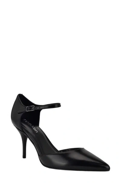 Calvin Klein Crimza Ankle Strap Pump In Black