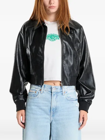 Calvin Klein Crinkle Jacket In Black