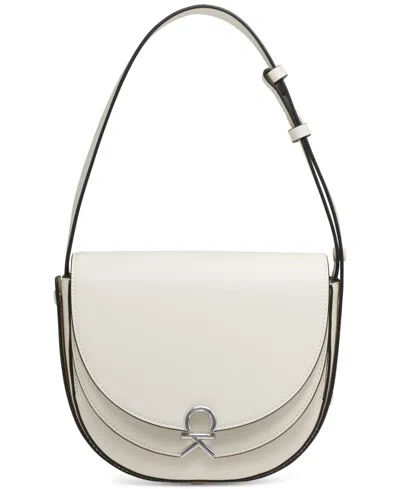 Calvin Klein Crisell Convertible Saddle Crossbody In Cherub Wht