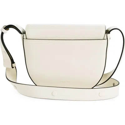Calvin Klein Crisell Flap Crossbody Bag In Cherub Wht