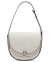 Calvin Klein Crisell Soft Croco Saddle Crossbody In Beach Pebble