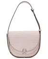 Calvin Klein Crisell Soft Croco Saddle Crossbody In Parfait