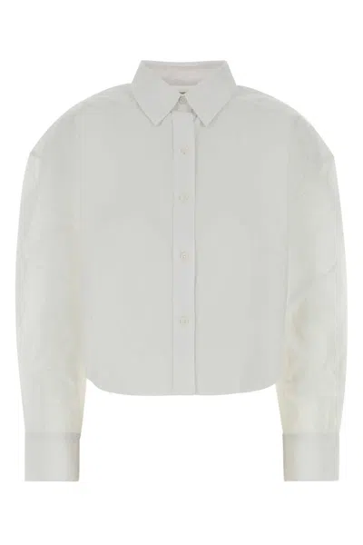 Calvin Klein Crisp Poplin Oversized Cropped S In White