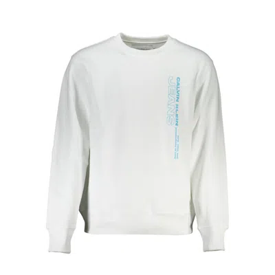 Calvin Klein Crisp White Crew Neck Cotton-blend Sweater