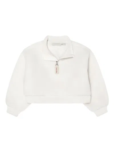 Calvin Klein Kids' Cropped Sweatshirt In White