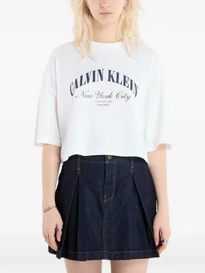 Calvin Klein Cropped T-shirt In White