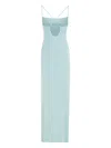 Calvin Klein Cross-back Maxi Dress In Blue