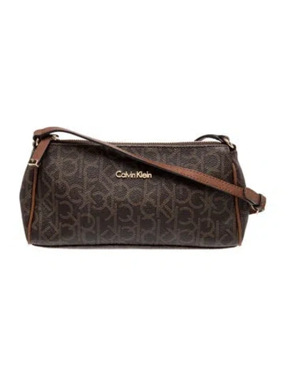 Pre-owned Calvin Klein Crossbody Bag In Brown