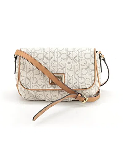 Pre-owned Calvin Klein Crossbody Bag In Ivory