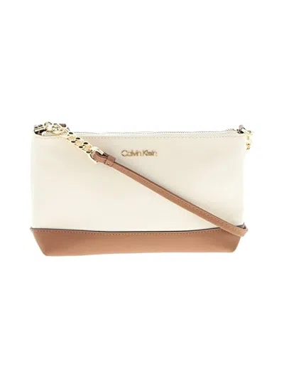 Pre-owned Calvin Klein Crossbody Bag In White