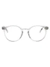 Calvin Klein Crystal Clear Acetate Glasses In Neutral