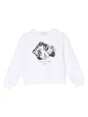 Calvin Klein Crystal Graphic-print Sweatshirt In Weiss