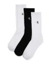 Calvin Klein Cushion Crew Socks, Pack Of 3 In White
