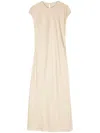 Calvin Klein Cut-out Satin Midi Dress In Neutrals