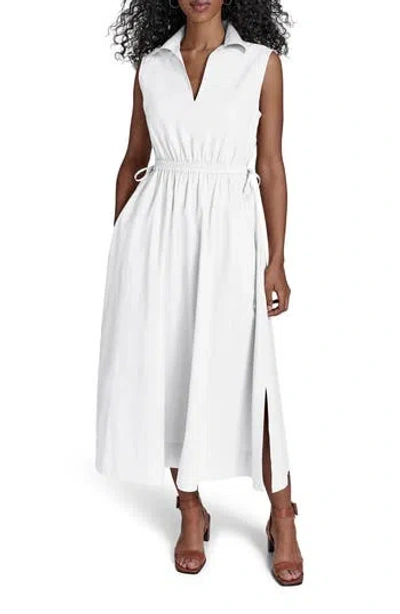 Calvin Klein Cutout Cotton Maxi Dress In White